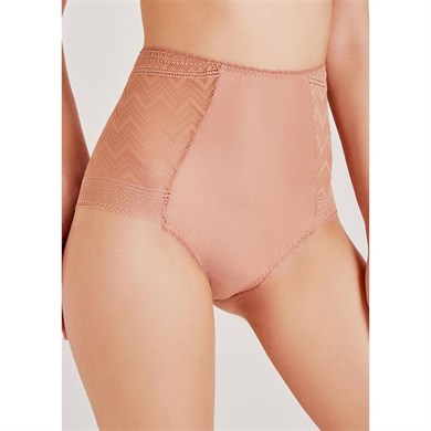 Magic Form 948 Zigzag Dantelli Yüksek Bel Külot - Kiremit