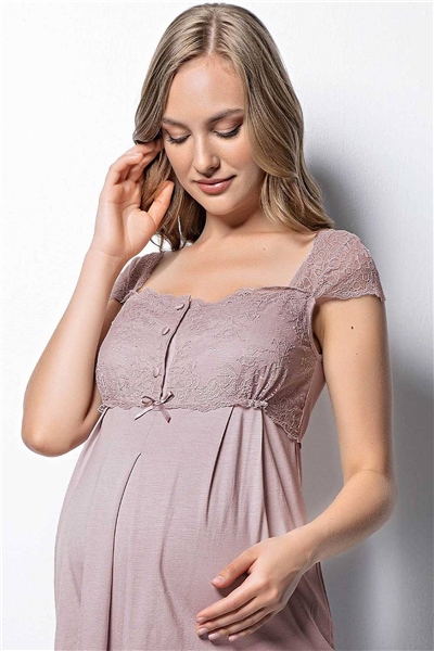 Monamise 18439 Hamile Lohusa Gecelik - Vizon