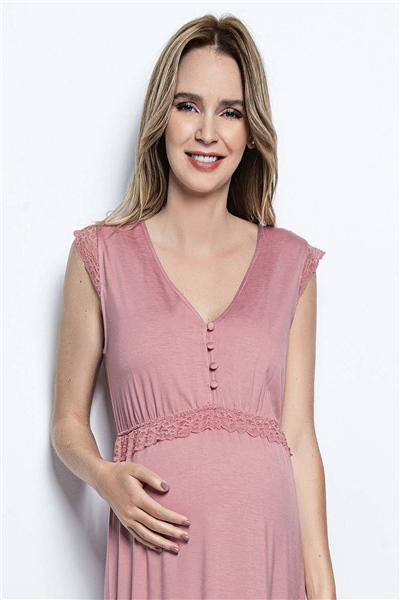 Monamise 18447 Hamile Lohusa Gecelik-Pembe