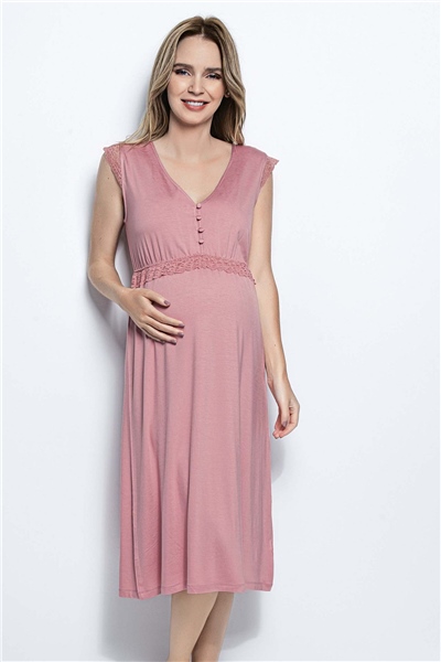 Monamise 18447 Hamile Lohusa Gecelik-Pembe