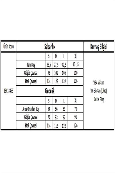 Monamise 18459 Kadın Dantelli Gecelik Sabahlık Takım -Ekru