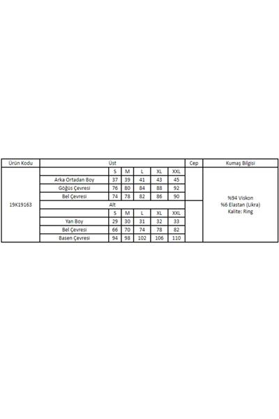Monamise 19163 Kadın İp Askılı Brode Dantelli Şortlu Pijama Takımı-Ekru