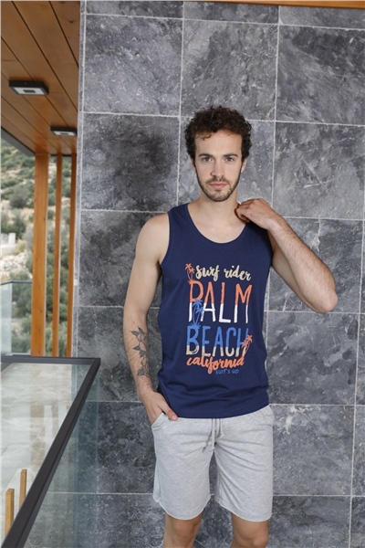 Monamise 20089 Erkek Şort Takım-Lacivert