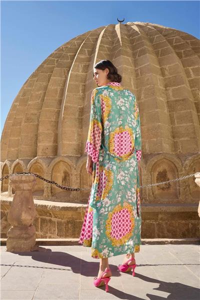 Monamise 23000 Kadın İp Askılı Degaje Yaka Gecelik Sabahlık Takım-Pembe