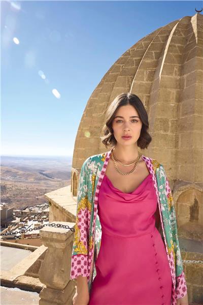 Monamise 23000 Kadın İp Askılı Degaje Yaka Gecelik Sabahlık Takım-Pembe