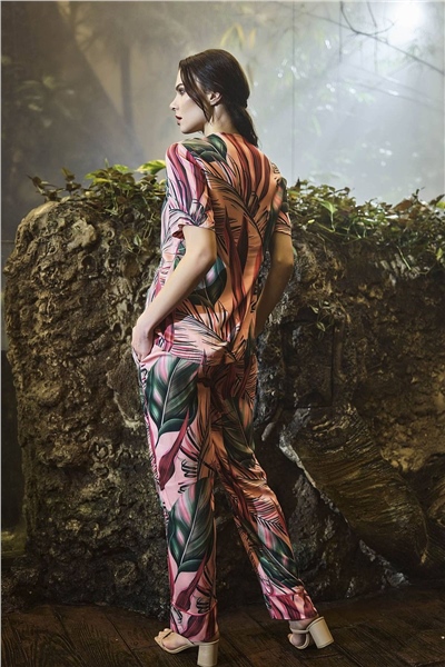 Monamise Kadın Vişne Kısa Kollu Pijama Takım 21034