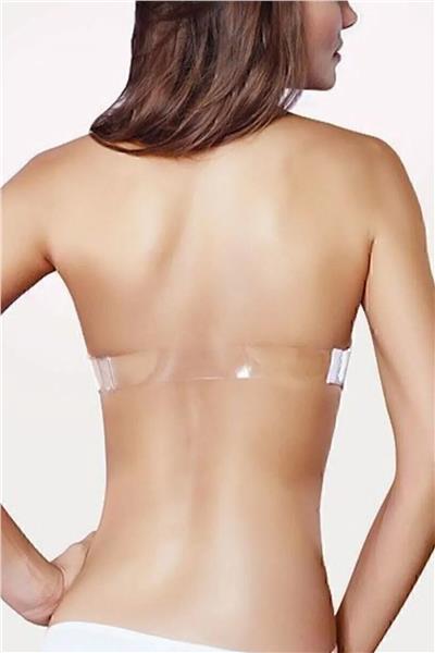 Nurteks 1502 Kadın Balenli Desteksiz Kaplı Straplez Sütyen -Beyaz