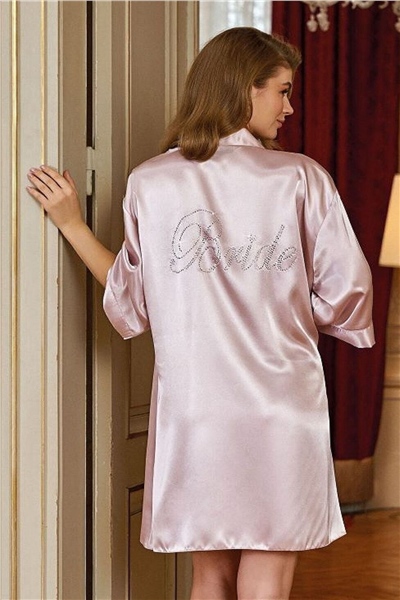 Nurteks 5300 Bride Saten Sabahlık-Pudra