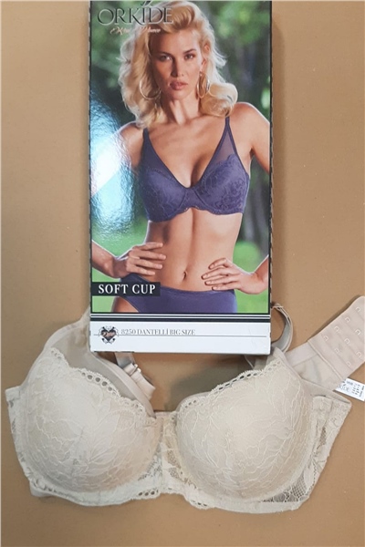 Orkide  8250 Büyük Beden Soft Cup Dantelli Sütyen-Ten