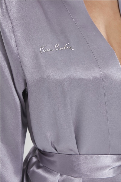 Pierre Cardin 1010 Kadın Saten Sabahlık - Royal
