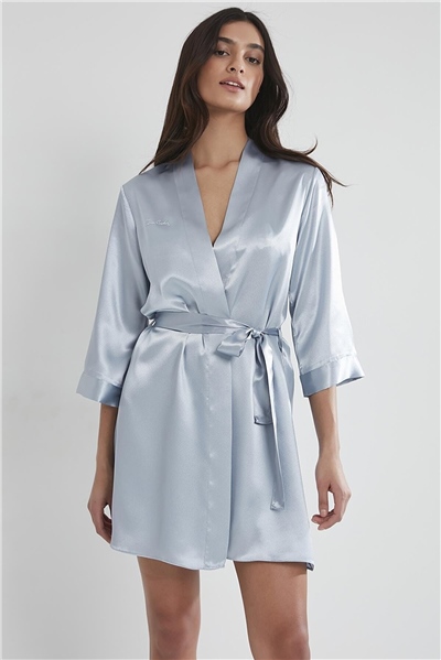 Pierre Cardin 1010 Kadın Saten Sabahlık - Mist