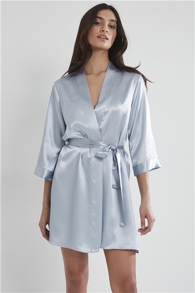 Pierre Cardin 1010 Kadın Saten Sabahlık - Mist
