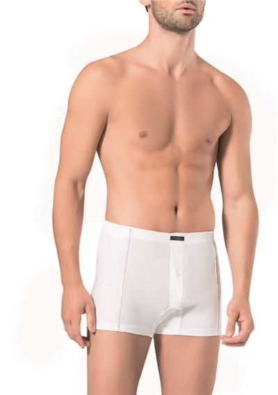 Pierre Cardin 116 Erkek Penye Boxer % 100 Pamuk -Beyaz