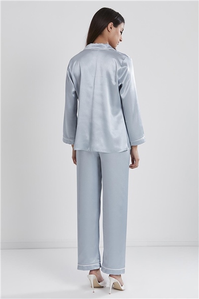 Pierre Cardin 1200 Kadın Saten Pijama Takımı-Mist