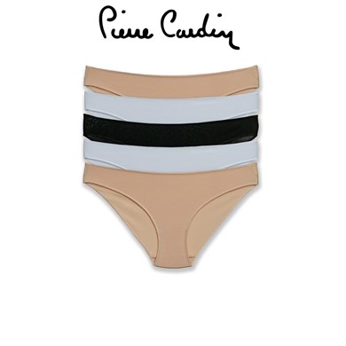 Pierre Cardin 2050 Beşli Slip Külot - Beyaz-Ten-Siyah