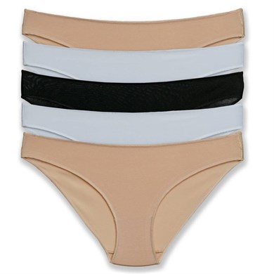 Pierre Cardin 2050 Beşli Slip Külot - Beyaz-Ten-Siyah