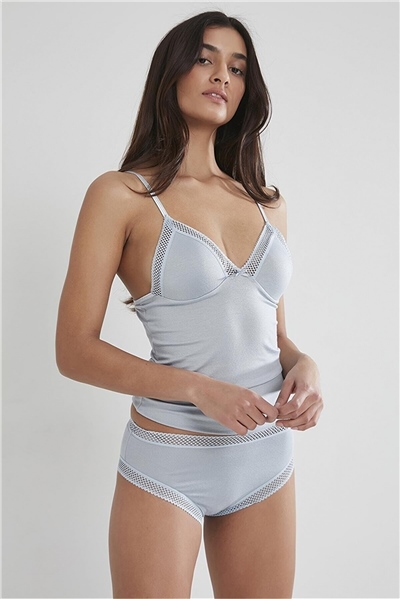 Pierre Cardin 305 Kadın İp Askılı Atlet Külot Takım-Mist