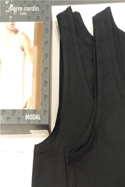 Pierre Cardin 315 Erkek Modal 2li Askılı Atlet-Siyah