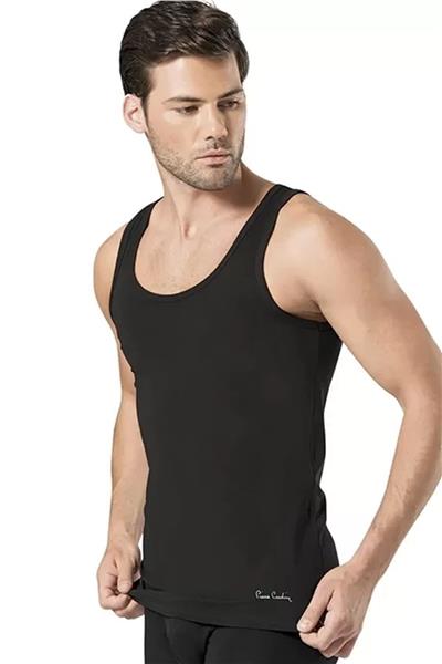 Pierre Cardin 315 Erkek Modal 2li Askılı Atlet-Siyah