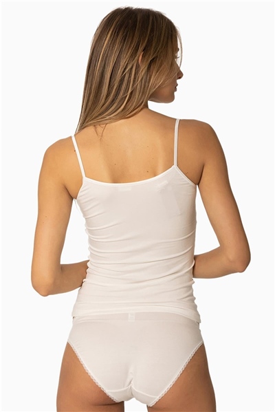 Pierre Cardin 315 Kadın İp Askılı Atlet Külot Takım-Ekru