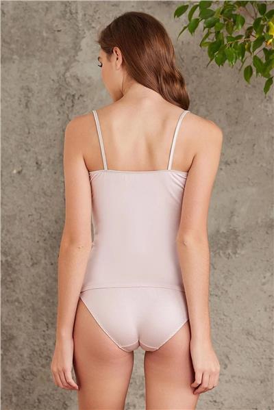 Pierre Cardin 330 Kadın İp Askılı Atlet Külot Takım-Pudra