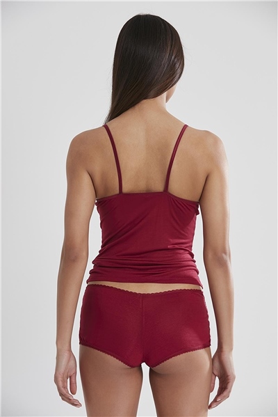 Pierre Cardin 332 Kadın İp Askılı Atlet Külot Takım-Bordo