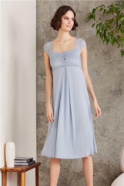 Pierre Cardin 4005 Hamile Lohusa Sabahlıklı Gecelik Takım-Mist