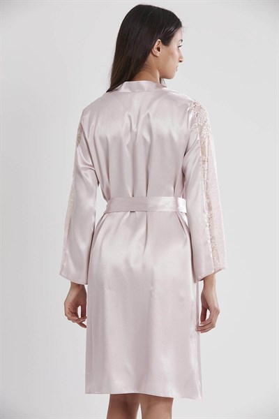 Pierre Cardin 4025 Gecelik Sabahlık Takım - Pudra