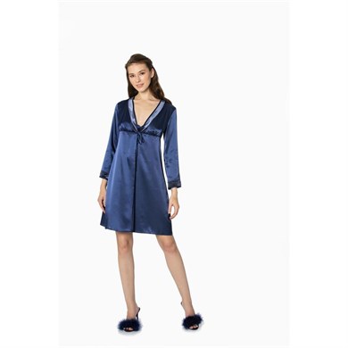 Pierre Cardin 4040 Gecelik Sabahlık Takım - Lacivert