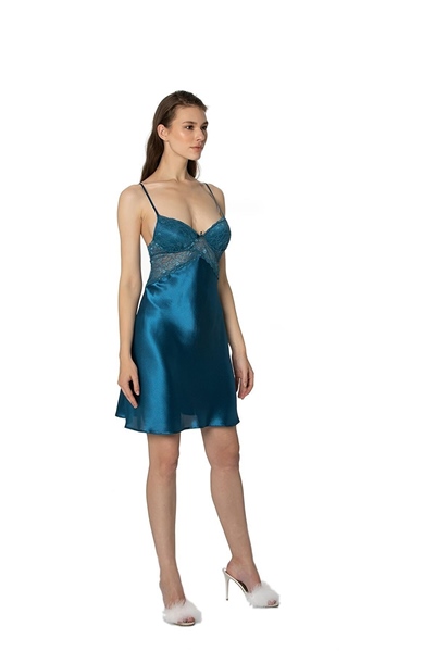 Pierre Cardin 4050 Gecelik Sabahlık Takım - Safir