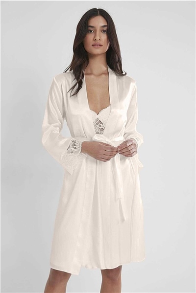 Pierre Cardin 4265 Gecelik Sabahlık Takım - İnci