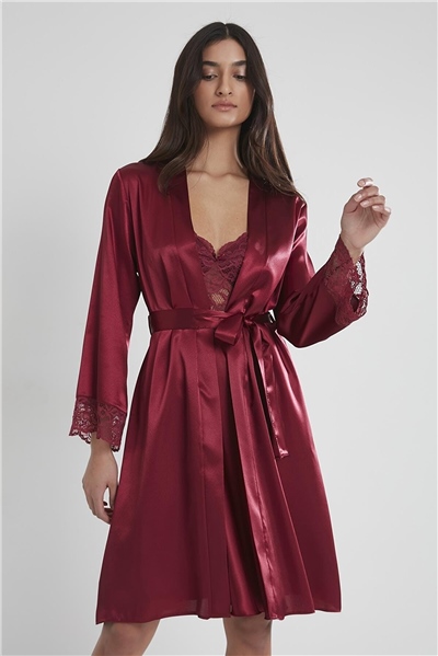 Pierre Cardin 4265 Gecelik Sabahlık Takım - Bordo