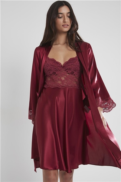 Pierre Cardin 4265 Gecelik Sabahlık Takım - Bordo