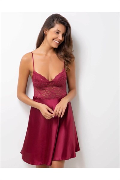 Pierre Cardin 4265 Gecelik Sabahlık Takım - Bordo