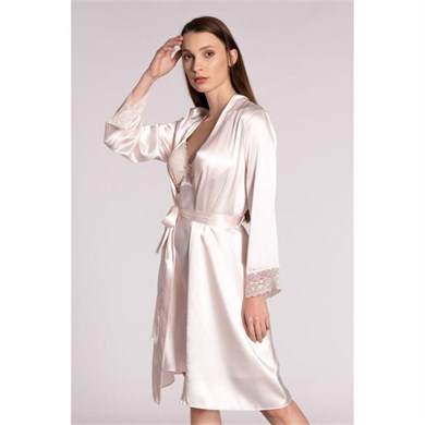 Pierre Cardin 4285 Gecelik Sabahlık Takım - Pudra