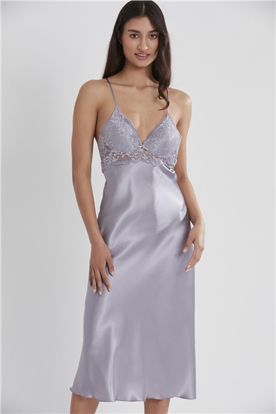 Pierre Cardin 4370 Saten Sabahlıklı Gecelik Takım - Royal