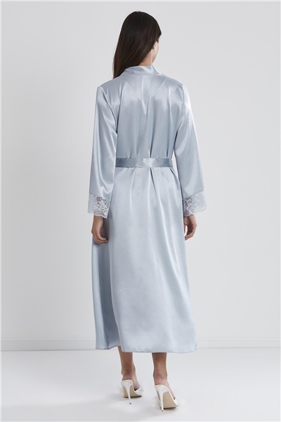 Pierre Cardin 4370 Saten Sabahlıklı Gecelik Takım - Mist