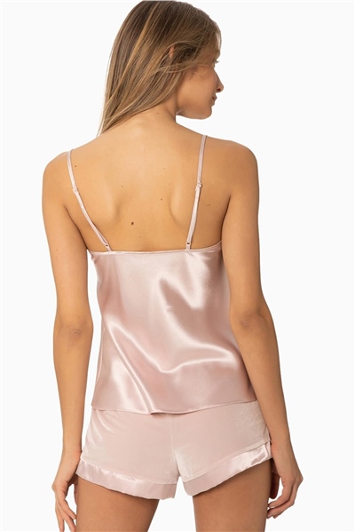 Pierre Cardin 440 Kadın İp Askılı Şort Takım-Pudra