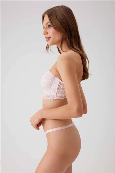 Pierre Cardin 4736 Desteksiz Straplez Sütyen Külot Takım-Pudra