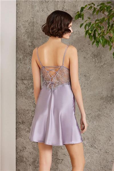 Pierre Cardin 6000 Kadın Dantelli Saten 6lı Set-Royal