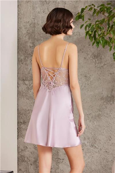 Pierre Cardin 6000 Kadın Dantelli Saten 6lı Set-Rose