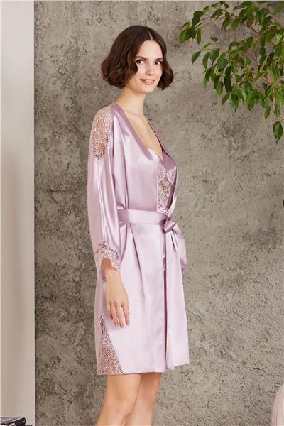 Pierre Cardin 6000 Kadın Dantelli Saten 6lı Set-Rose