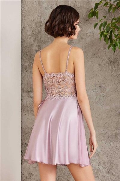 Pierre Cardin 6005 Kadın Saten Dantelli 6lı Çeyiz Seti-Rose