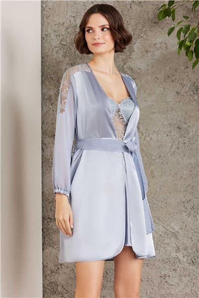 Pierre Cardin 6005 Kadın Saten Dantelli 6lı Çeyiz Seti-Mist