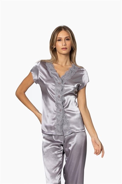 Pierre Cardin 6010 Kadın Saten Dantelli 6lı ÇeyizlikTakım-Royal