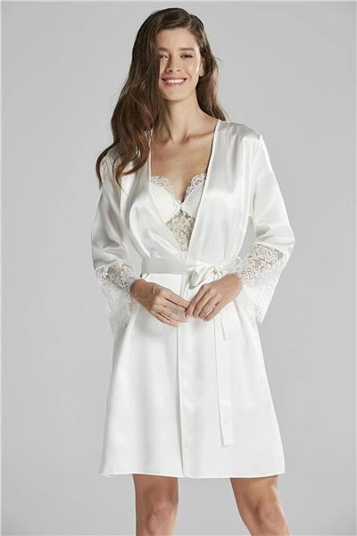 Pierre Cardin 6015 Kadın Dantelli Saten 6lı Set-Ekru