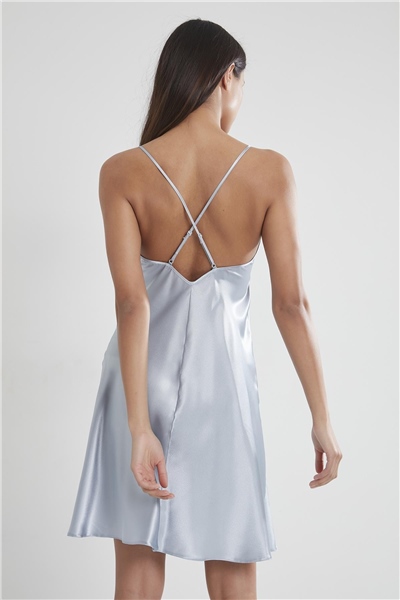 Pierre Cardin 603 Kadın Saten Dantelli Gecelik - Mist
