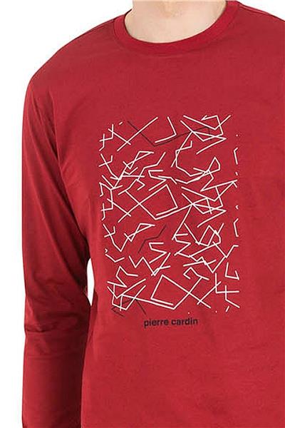 Pierre Cardin 6030 Erkek Uzun Kollu Pijama Takımı-Bordo
