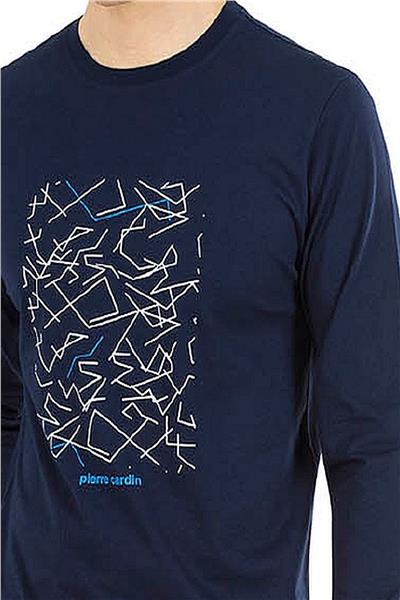 Pierre Cardin 6030 Erkek Uzun Kollu Pijama Takımı-Lacivert