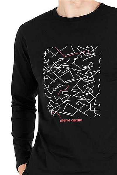 Pierre Cardin 6030 Erkek Uzun Kollu Pijama Takımı-Siyah